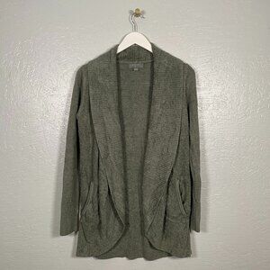 Barefoot Dreams Women M Olive Green CozyChic Lite Circle Cardigan Style 452